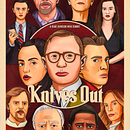 Knives Out Film Poster . Vector Illustration, Poster Design, Digital Illustration, Traditional illustration, Creativit, Sketching, Drawing, and Portrait Drawing project by Sade Popoola - 10.02.2022