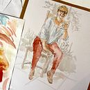 My project for course: Sketching People with Watercolor. Un progetto di Bozzetti, Pittura ad acquerello e Disegno anatomico di Teresa Montalvao Hodson - 08.09.2022