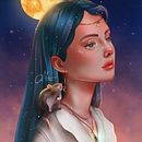 Mi proyecto del curso: Retratos digitales de fantasía con Photoshop. Projekt z dziedziny Trad, c, jna ilustracja,  R, sunek, Ilustracja c, frowa, Portret, R, sunek c, frow, Malarstwo c i frowe użytkownika Fátima Álvarez - 05.12.2022