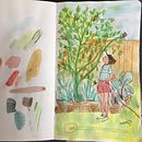 My project for course: Exploratory Sketchbook: Find Your Drawing Style. Een project van Traditionele illustratie,  Schetsen,  Creativiteit,  Tekening, Aquarelschilderen, Sketchbook y Schilderen met gouache van Julia - 18.09.2022