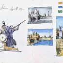 My project for course: Travel Sketches in Watercolor: Capture your Surroundings. Traditional illustration, Painting, Sketching, Drawing, Watercolor Painting, Architectural Illustration, and Sketchbook project by Timo Bechert - 09.19.2022