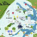 Meu projeto do curso “Mapas ilustrados”. Een project van Traditionele illustratie van Rebecca Tavares - 19.09.2022