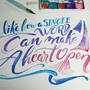Mi proyecto del curso: Caligrafía con pinceles de agua para principiantes. Un projet de Calligraphie , et Aquarelle de Maria Peix - 20.09.2022