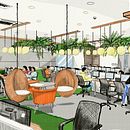 Office Design Proposal . Design de interiores, Ilustração tradicional, Artes plásticas, Desenho, Ilustração digital, e Desenvolvimento de portfólio projeto de Pow Chavez - 21.09.2022