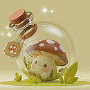 Magic Potion. Design, 3D, 3D Modeling, and 3D Character Design project by Zeze Vitor - 09.21.2022