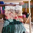 Peach and Green Weaving. Arts, and Crafts project by Jen Duffin - Nova Mercury - 09.22.2022