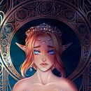 Golden Card - lonely elf. Un proyecto de Ilustración tradicional de Andrezza Kososki - 14.05.2021