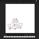 Mon projet du cours : Illustration et création de GIF sur Procreate. Un proyecto de Ilustración tradicional, Diseño de personajes, Animación de personajes, Animación 2D, Ilustración digital, Dibujo digital e Ilustración animada de Camilla Collignon - 24.09.2022