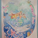 Mein Abschlussprojekt für den Kurs: Aquarelltechnik für traumhafte Illustrationen . Traditional illustration, Drawing, Watercolor Painting, and Editorial Illustration project by Maria Christina - 09.25.2022