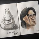 Logen Ninefingers - My project for course: Watercolor Portrait Sketchbook . Pictura, Pictură în acuarelă, Desen de portret și Caiet de schițe de Timofei - 09.22.2022