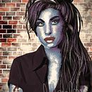 Mi proyecto del curso: Técnicas de ilustración para retratos con Illustrator y Photoshop. Amy Winehouse. Traditional illustration, and Digital Illustration project by Mercedes Galán - 09.28.2022