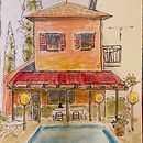 My project for course: Expressive Architectural Sketching with Colored Markers. Sketching, Drawing, Architectural Illustration, Sketchbook & Ink Illustration project by Caroline Marion - 09.29.2022