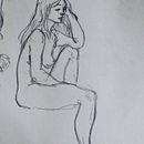 Life Model drawing. Een project van Traditionele illustratie y  Beeldende kunst van Mélissa Cembolista - 30.09.2022