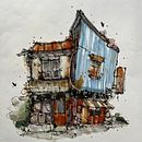 MY Expressive Architectural Sketching with Colored Markers Final Project . % revmyoung tarafından hazırlanan Eskiz çizimi, Çizim, Mimari İllüstras, on, Eskiz defteri, Mürekkep İllüstras, Ve onu projesi - 10.02.2022