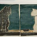 Mein Abschlussprojekt für den Kurs: Verziertechniken für Keramik: Sgraffito und Unterglasur. Un progetto di Illustrazione tradizionale, Artigianato, Belle arti, Ceramica e Pittura decorativa di Stefi Schwarz - 02.10.2022