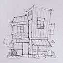 Mi proyecto del curso: Dibujo arquitectónico expresivo con marcadores de colores. Esboçado, Desenho, Ilustração arquitetônica, Sketchbook e Ilustração com tinta projeto de David Vera - 03.10.2022