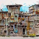 Mi proyecto del curso: Dibujo arquitectónico expresivo con marcadores de colores nº11. Un proyecto de Ilustración tradicional de Marcos Busta - 03.10.2022