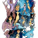 My project for course: Illustrated Stories: From Idea to Paper. Un projet de Illustration traditionnelle, Beaux Arts, Peinture, Dessin au cra, on, Dessin, Aquarelle, Illustration jeunesse , et Narration de Mish Pašková - 05.10.2022