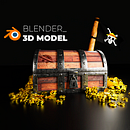 Cofre One Piece 3D Model Blender . 3D, Design de caractere, Design grafic și animație 3D de Catalina M - 10.04.2022