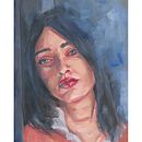 Mi proyecto del curso: Retrato artístico al óleo sobre papel. Un progetto di Belle arti, Pittura e Pittura ad olio di Florencia Saugar - 06.10.2022