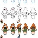 Meu projeto do curso: Design de personagens para animação com Photoshop . Een project van Animatie, Ontwerp van personages y Karakteranimatie van mary_glow - 02.10.2022