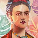 Frida khalo Ein Projekt aus dem Bereich Traditionelle Illustration, Vektorillustration, Digitale Illustration und Porträtzeichnung von Diego Chaparro - 07.10.2022