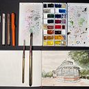 Madrid and Barcelona, 2022 Ein Projekt aus dem Bereich Traditionelle Illustration, Aquarellmalerei, Architektonische Illustration und Sketchbook von Miguel Sousa - 08.10.2022