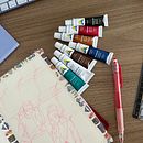 Mi proyecto del curso: Ilustración Lifestyle: da voz, color y expresión a tus personajes
. Un proyecto de Ilustración tradicional, Diseño de personajes, Dibujo y Pintura gouache de Wanda Cálix - 09.10.2022