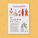 Infográfico As religiões e a ética. Information Design, Editorial Illustration, Editorial Design, and Art Direction project by Estúdio Voador - 10.10.2022