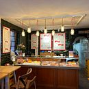 Retail design: a pizza shop in Germany  . Desain Ritel, Dekorasi, Pencitraan Merek, Identitas, Dan Desain Grafis proyek oleh kiccacdmt - 10.11.2022