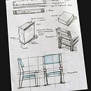 Diseño de silla Minimalista. Un progetto di Design, Bozzetti e Sketchbook di Saul Muñoz - 09.10.2022