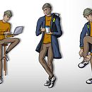 My project for course: Drawing Appealing Characters with Personality. Projekt z dziedziny Projektowanie postaci, Sketching,  R, sunek, Stor, telling, Stor, board,  R, sunek art, st, czn i Narracja użytkownika Glen Bhaam - 11.10.2022