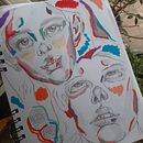 Meu projeto do curso: Caderno de retratos: explore o rosto humano. Projekt z dziedziny Sketching,  R, sunek, Portret,  R, sunek art, st, czn i Sketchbook użytkownika giovanna_mayra_o_t - 12.10.2022
