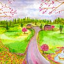 Mi proyecto del curso: Ilustración en acuarela con influencia japonesa Ein Projekt aus dem Bereich Traditionelle Illustration, Zeichnung und Aquarellmalerei von Jessica Woolrich - 14.04.2021