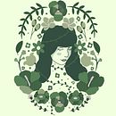Mi proyecto del curso: Retrato ilustrado con elementos botánicos. Een project van Traditionele illustratie, Digitale illustratie,  Botanische illustratie y Digitale tekening van Susana Alejandra Carranco Galicia - 12.10.2022