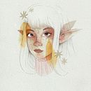 Mon projet du cours : Portrait illustré à l’aquarelle. Projekt z dziedziny Trad, c, jna ilustracja,  Sztuki piękne,  Malarstwo,  R, sunek, Malowanie akwarelą, Portret,  R, sunek art, st i czn użytkownika lauralee bechet - 14.10.2022