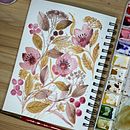 My project for course: Artistic Floral Watercolor: Connect with Nature. Een project van Traditionele illustratie, Schilderij, Aquarelschilderen y  Botanische illustratie van Guadalupe Manrique - 14.10.2022
