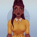 My project for course: Female Character Portraits in Procreate. Projekt z dziedziny Trad, c, jna ilustracja, Ilustracja c, frowa, R, sunek c i frow użytkownika createdbybree - 12.10.2022