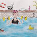 Mein Abschlussprojekt für den Kurs: Das Skizzenbuch als Erkundungsreise: Finde deinen Zeichenstil. Traditional illustration, Sketching, Creativit, Drawing, Watercolor Painting, Sketchbook, and Gouache Painting project by Myriam - 10.15.2022