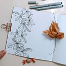 My project for course: Floral Drawings to Illustrate your Bullet Journal. Een project van  Belettering,  Tekening,  Botanische illustratie,  H, lettering y Management En Productiviteit van Valentina Chernaya - 15.10.2022
