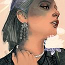 My project for course: Illustrated Portraits with Procreate. Ilustração tradicional, Ilustração vetorial, Ilustração digital, e Desenho de retrato projeto de Maral Kosari - 17.10.2022