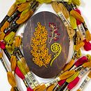 Botanical Embroidery on Wood. Un proyecto de Artesanía, Bordado y Carpintería de Sara Pastrana (Flourishing Fibers) - 17.10.2022