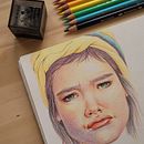 Retrato com lápis de cor Ein Projekt aus dem Bereich Traditionelle Illustration von Patrícia Gonsalves - 17.10.2022