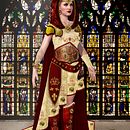 Personaje histórico de la Edad Media, Leonor de Aquitania.. Een project van Ontwerp van personages, Productontwerp, Traditionele illustratie y Mode-illustratie van Rubén Berbegal Francés - 05.09.2022