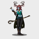 DnD Character of a friend, Druid Loraphine Ein Projekt aus dem Bereich Design von Figuren von Can Topsac - 19.10.2022
