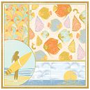 Collection de motifs Écume. Traditional illustration, Vector Illustration, Digital Illustration, Pattern Design, Textile Printing, Textile Design, Stationer, Design, Packaging, and Decoration project by Léna Bousquet - 10.20.2022