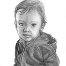 Small scale graphite pencil portrait . Ilustrație tradițională de Guylaine - 10.20.2022