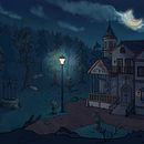 Rediseño de la casa Key de Locke & Key. Un proyecto de Ilustración digital y Concept Art de Diana Urbina Arias - 21.10.2022