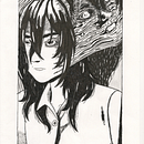 Alt. Ver. of Junji Ito's "Tomie" (Original Character). Traditional illustration, Drawing, Portrait Drawing, Artistic Drawing, Ink Illustration, and Manga project by Alicia Manzanos Ferrer - 05.13.2019