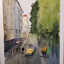 Mi proyecto del curso: Paisajes urbanos en acuarela . Arte plastice, Pictură în acuarelă & Ilustrație arhitecturală de Marta del Saz-Orozco - 10.23.2022